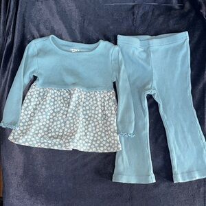 Carter's Teal Ribbed Long Sleeve Set